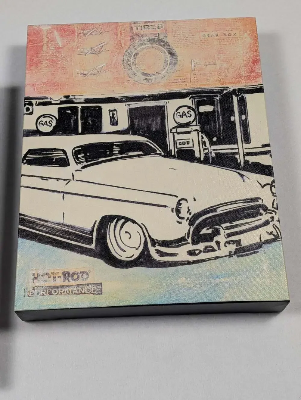 Vintage Style Hot Rod Performance and Custom Car Decorative Canvas Wall Art Set